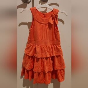 Janie and Jack Vibrant Orange Tiered Dress